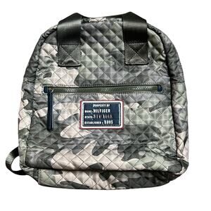 Tommy Hilfiger Camo Olive Quilted Mini-Backpack